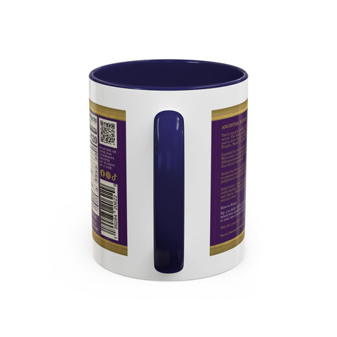 Aronia Berry Label Accent Coffee Mug — '100% Aronia Pure' Vintage Juice Can-style Design