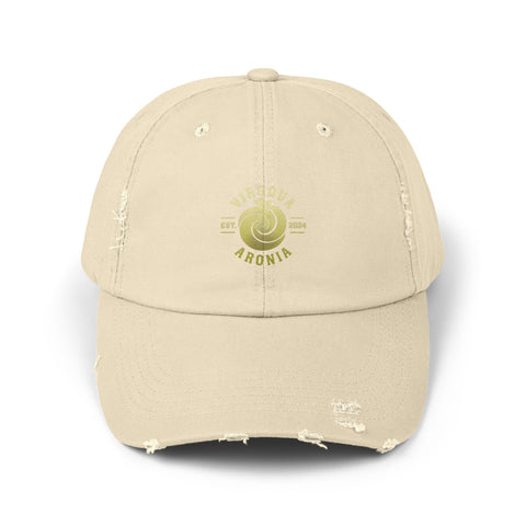 Viroqua Aronia Distressed Cap — Retro Farm Logo Baseball Hat (Est. 2024)