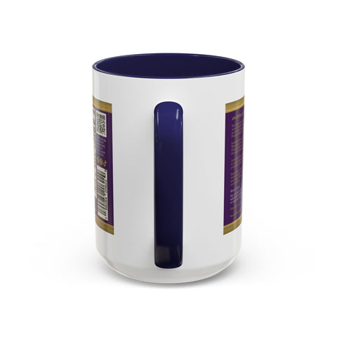 Aronia Berry Label Accent Coffee Mug — '100% Aronia Pure' Vintage Juice Can-style Design