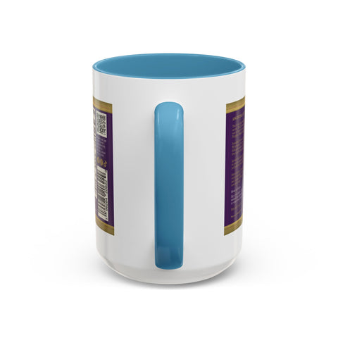 Aronia Berry Label Accent Coffee Mug — '100% Aronia Pure' Vintage Juice Can-style Design