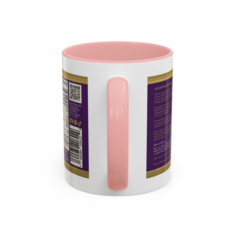 Aronia Berry Label Accent Coffee Mug — '100% Aronia Pure' Vintage Juice Can-style Design