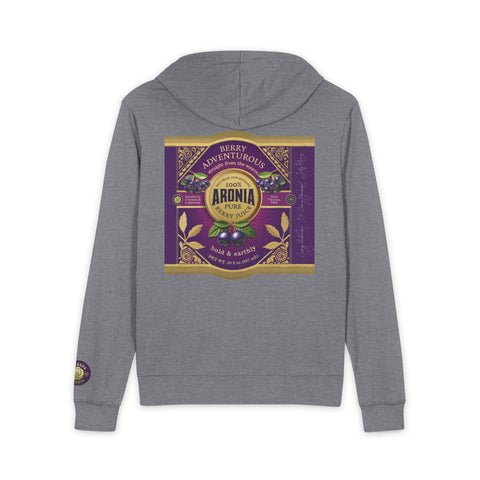 Aronia Elegant Label — Retro Sun Graphic Zip-Up Hoodie