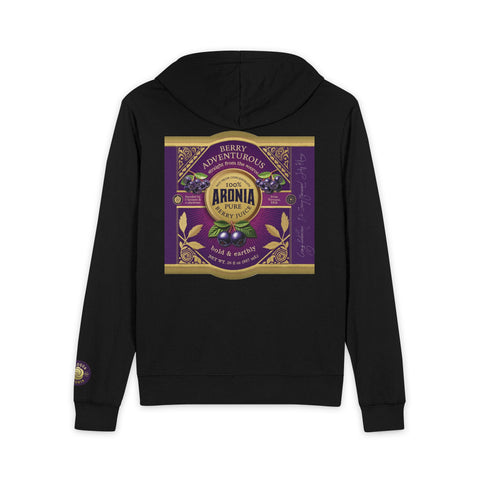 Aronia Elegant Label — Retro Sun Graphic Zip-Up Hoodie