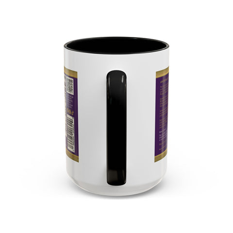 Aronia Berry Label Accent Coffee Mug — '100% Aronia Pure' Vintage Juice Can-style Design