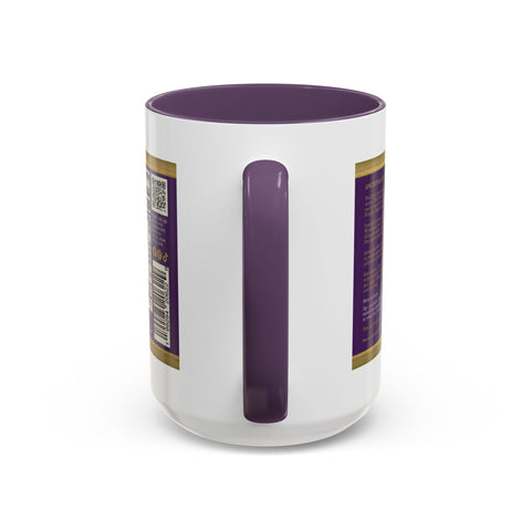 Aronia Berry Label Accent Coffee Mug — '100% Aronia Pure' Vintage Juice Can-style Design