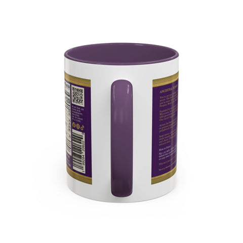 Aronia Berry Label Accent Coffee Mug — '100% Aronia Pure' Vintage Juice Can-style Design