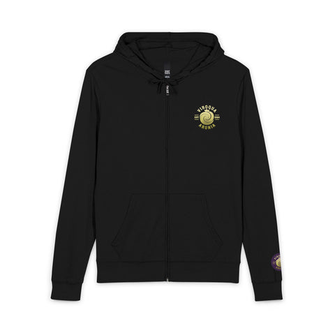 Aronia Elegant Label — Retro Sun Graphic Zip-Up Hoodie