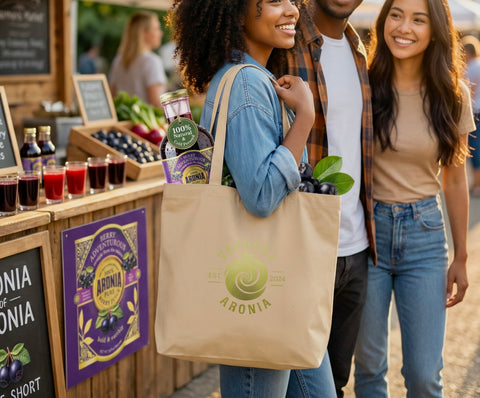Aronia Organic Market Tote — Large Eco Grocery Bag