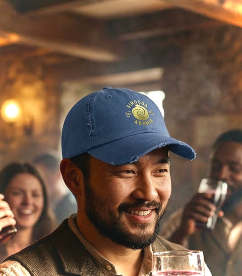 Viroqua Aronia Distressed Cap — Retro Farm Logo Baseball Hat (Est. 2024)