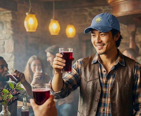 Viroqua Aronia Distressed Cap — Retro Farm Logo Baseball Hat (Est. 2024)