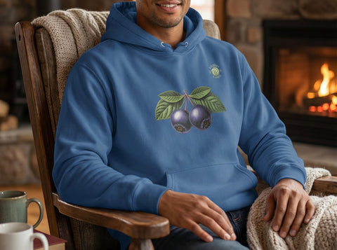 Hoodie — "Straight From The Source" Aronia Berry Graphic